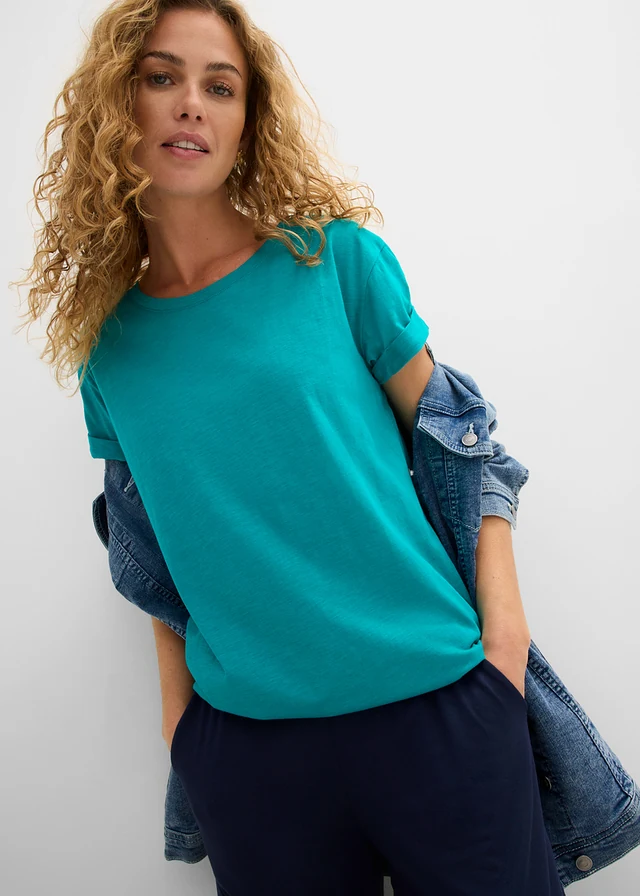 T-shirt long 100% coton • émeraude • product-page.page-title-suffix