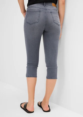 Stretch capri jeans, Kleur: blauwgrijs used