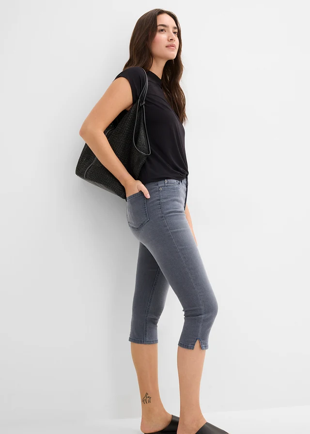 Corsaire en jean extensible • bleu gris used • product-page.page-title-suffix