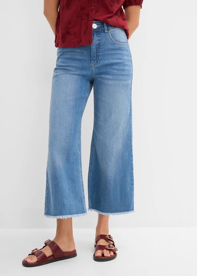 Jean large 7/8 extensible