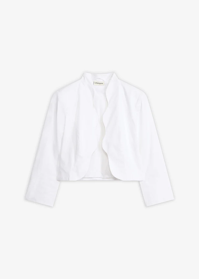 Boléro en coton fin • blanc • Boutique bonprix