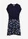 Robe en jersey viscose, Couleur: bleu foncé/bleu clair floral