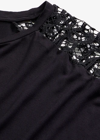 Oversized shirt in een viscosemix • zwart • bonprix online shop