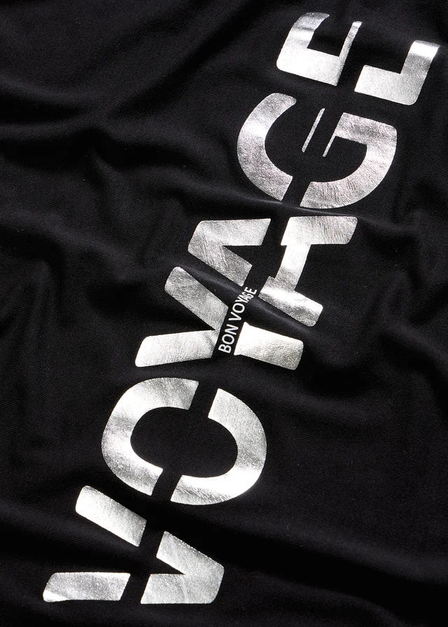 Longshirt in een viscosemix • zwart-zilver met print • product-page.page-title-suffix