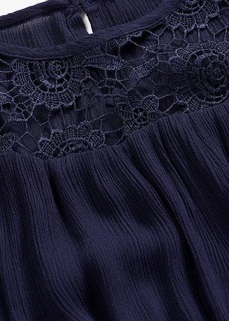 Blouse van viscose • donkerblauw • bonprix online shop