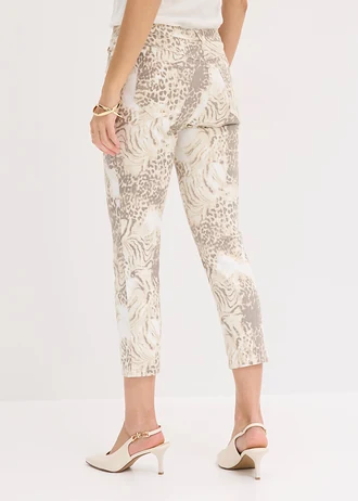 Pantalon extensible 7/8 imprimé • beige léopard • Boutique bonprix