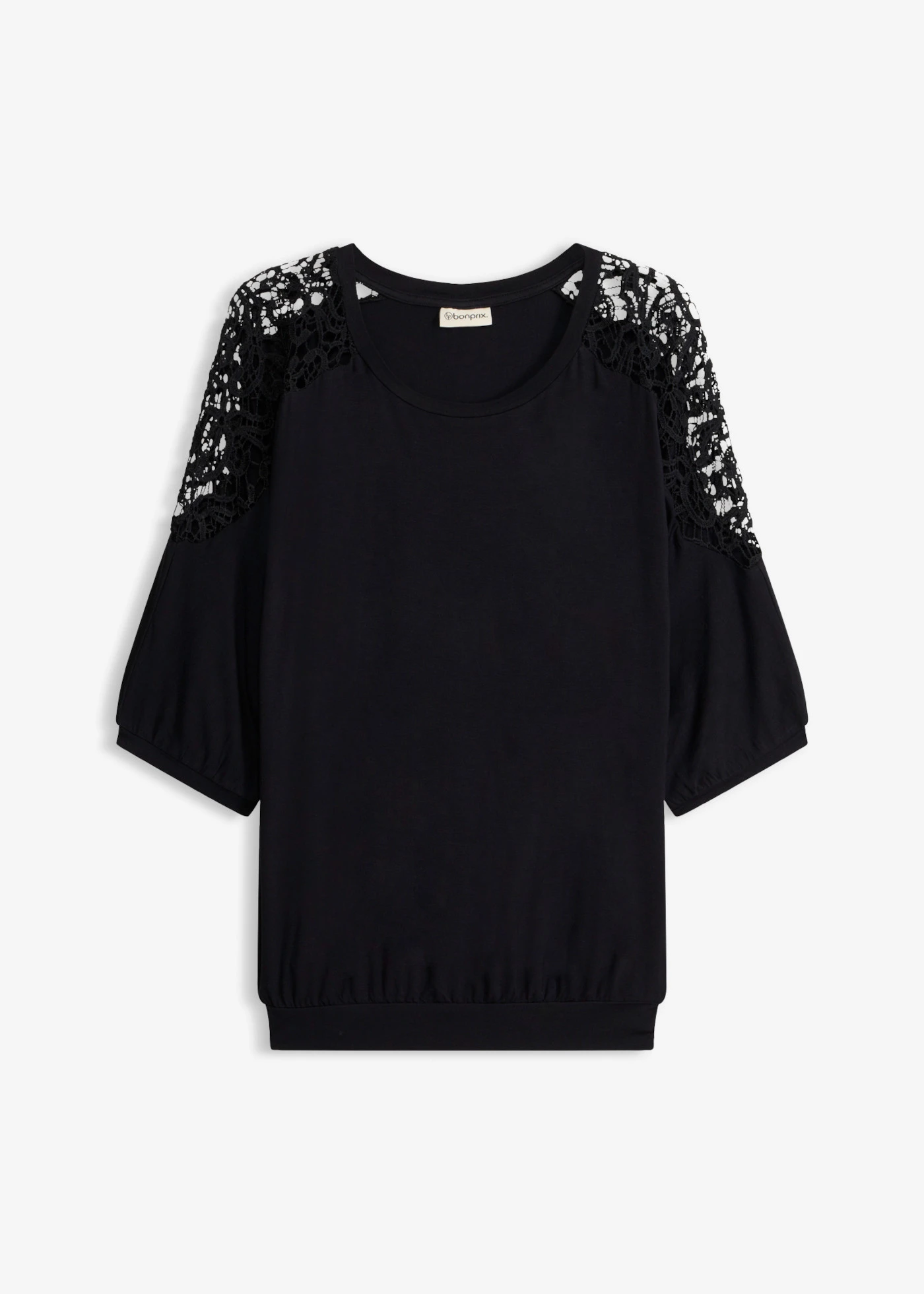 Oversize tričko z viskózové směsi • černá • bonprix obchod