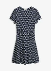 donkerblauw/wit met print