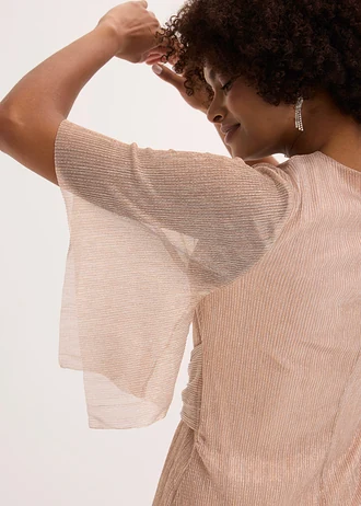 Jurk met glittergaren • roze-zilverkleur • bonprix online shop