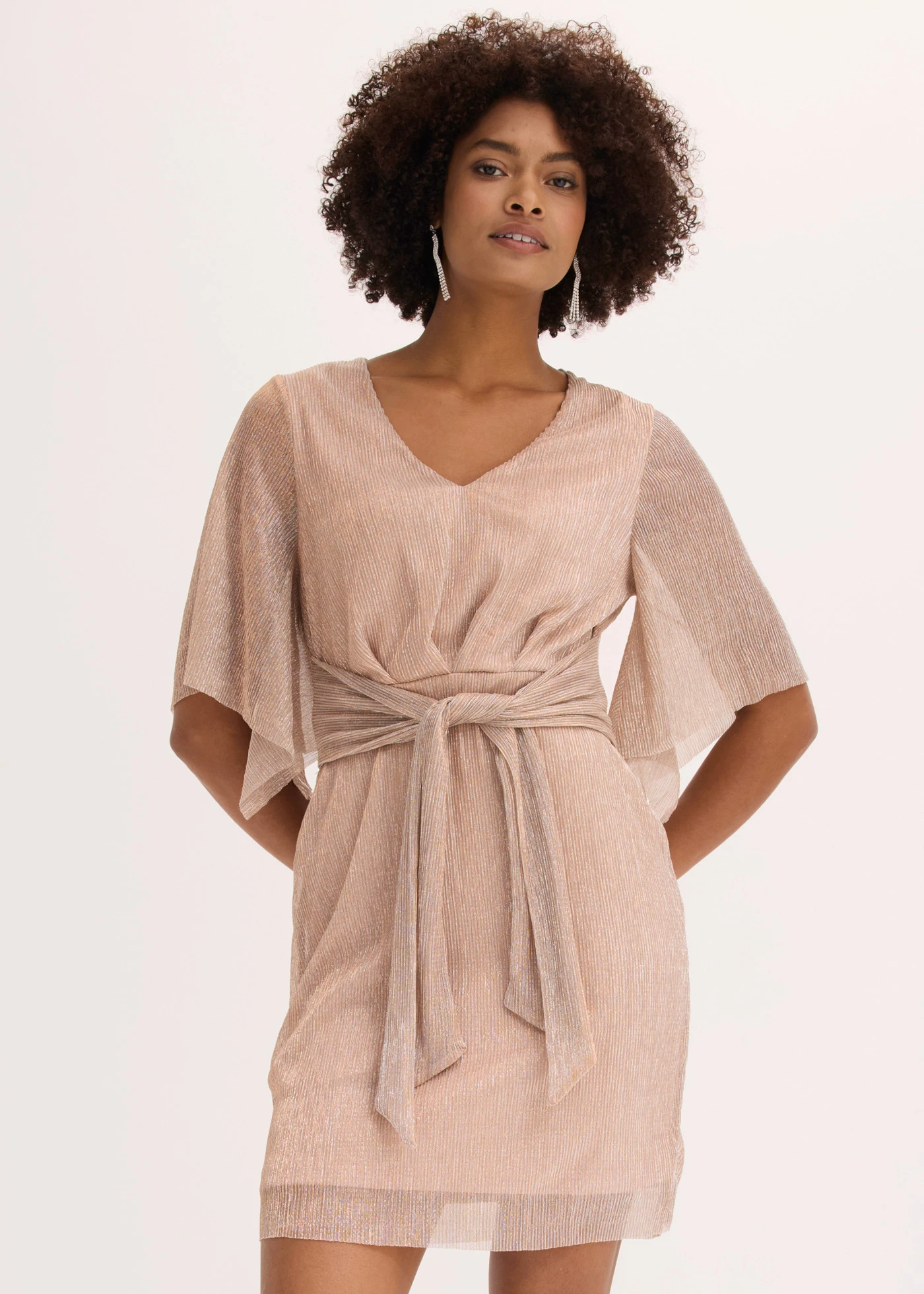 Robe à effet brillant • rose/argenté • Boutique bonprix