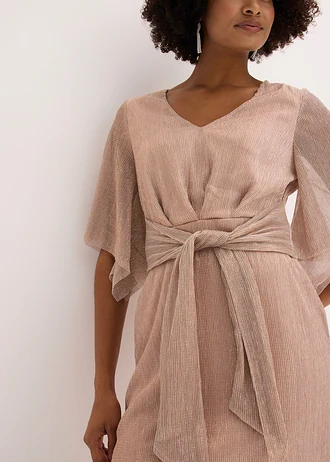 Jurk met glittergaren • roze-zilverkleur • bonprix online shop