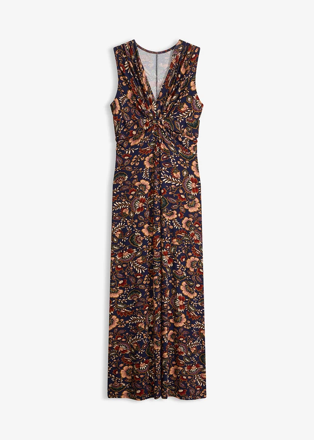Maxi jurk van een viscosemix • donkerblauw gebloemd • bonprix online shop