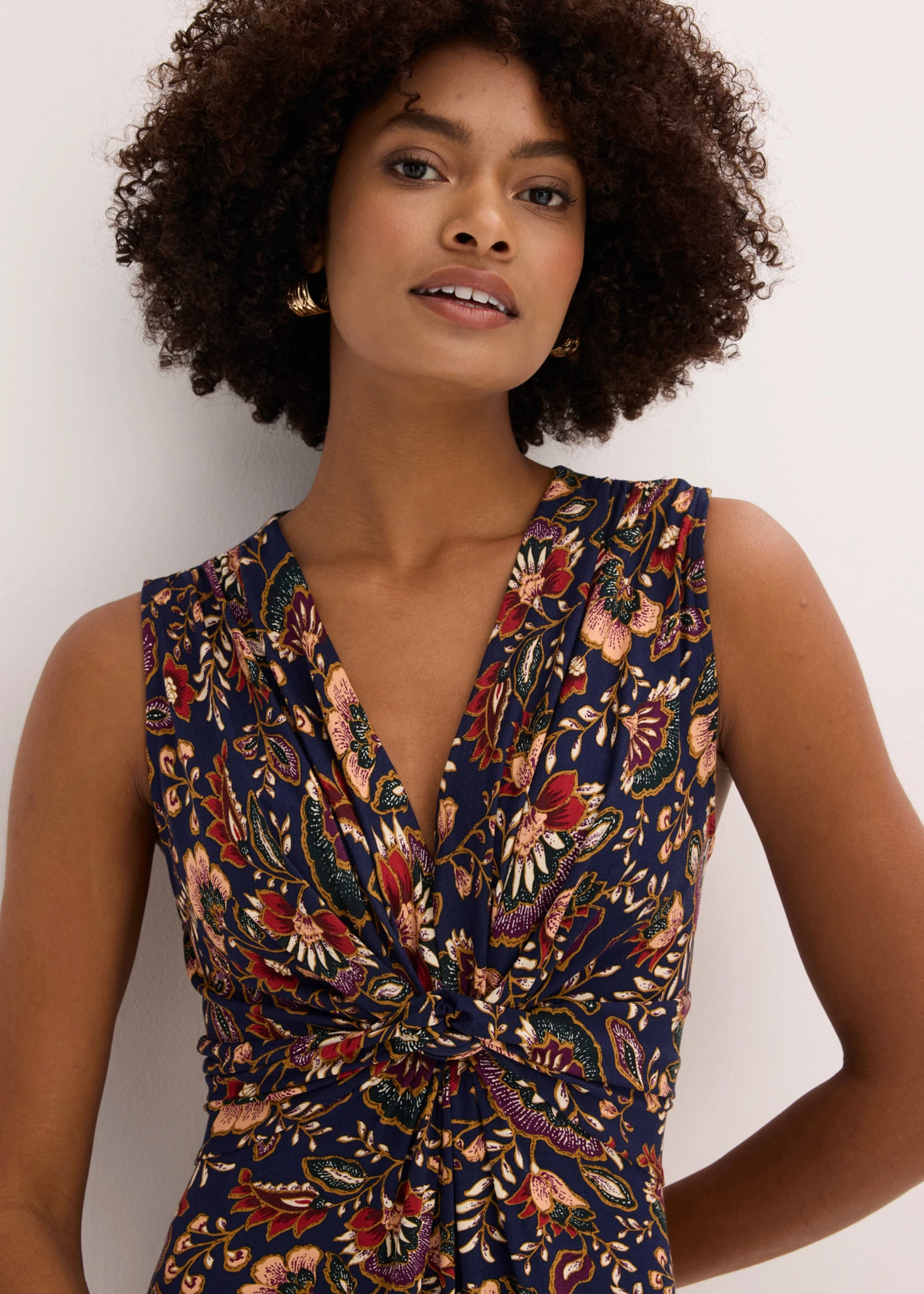 Maxi jurk van een viscosemix • donkerblauw gebloemd • bonprix online shop