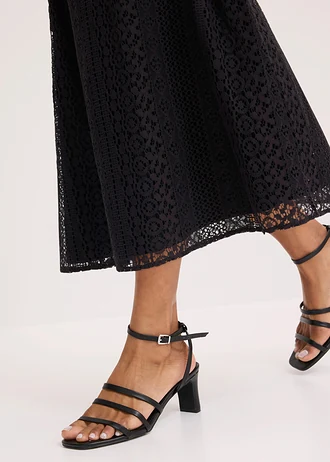 Robe longue aspect crochet • noir • Boutique bonprix