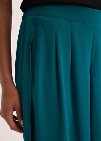 Pantalon palazzo fendu sur les côtés • pétrole • Boutique bonprix