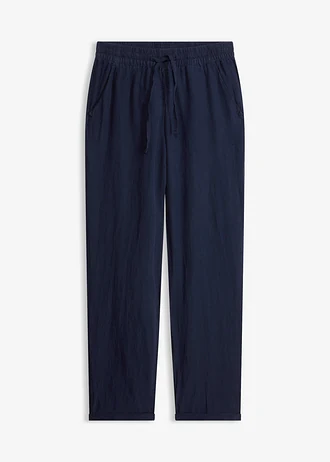 Pantaloni cu in și bată elastică • bleumarin • magazin bonprix