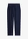 Linnen broek met elastische band, Kleur: donkerblauw