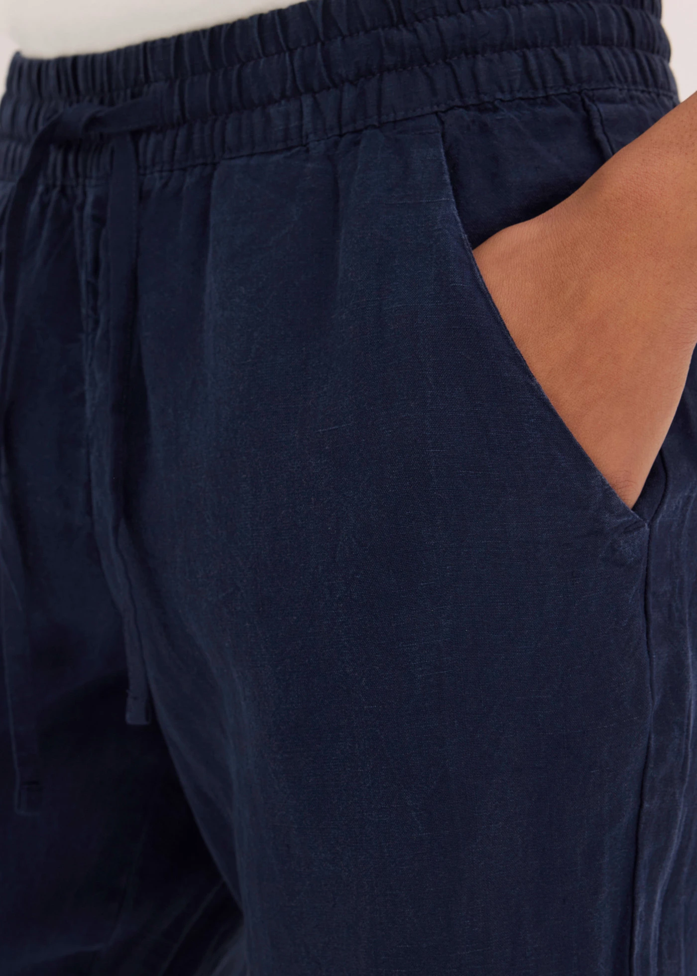 Pantaloni cu in și bată elastică • bleumarin • magazin bonprix