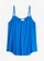 Top à fines bretelles en viscose fluide, Couleur: bleu azur