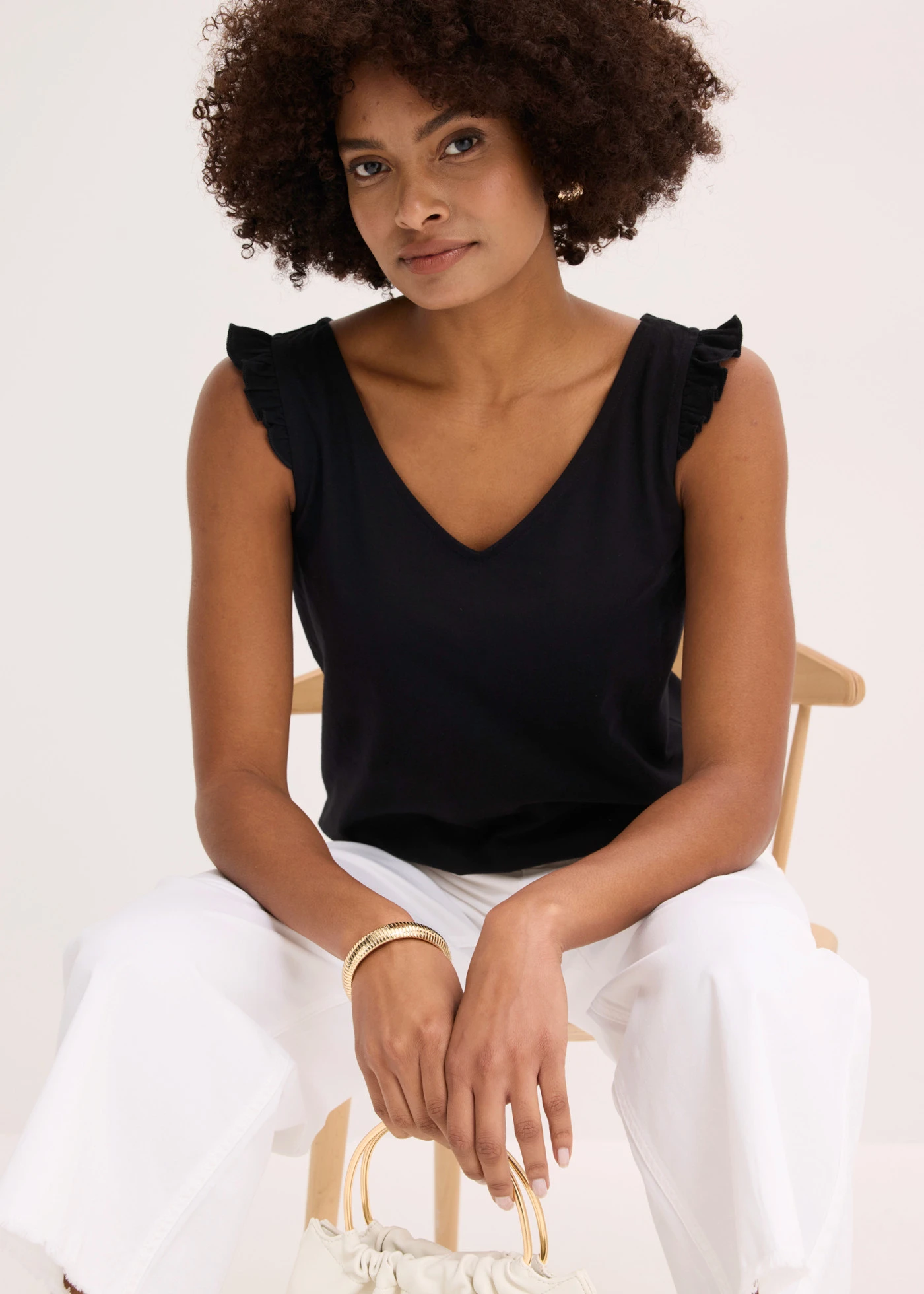 Top 100% coton • noir • Boutique bonprix