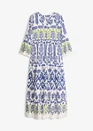 wit/blauw/groen met print