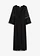 Robe longue aspect crochet, Couleur: noir