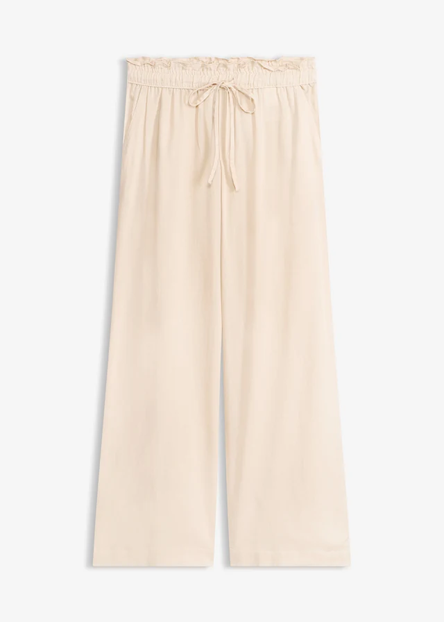 Pantalon palazzo en matière légère et aérienne