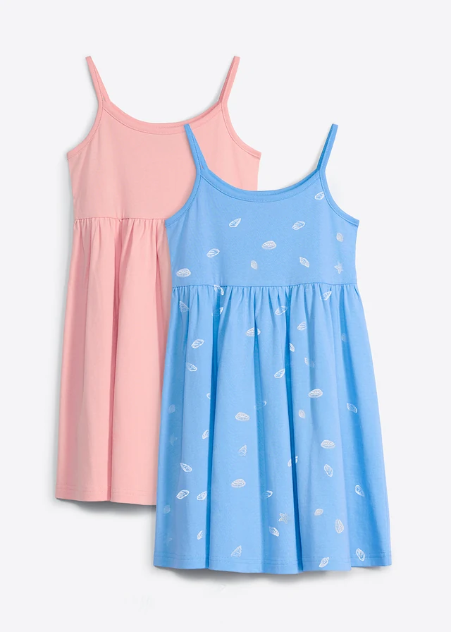 Lot de 2 robes en jersey 100% coton