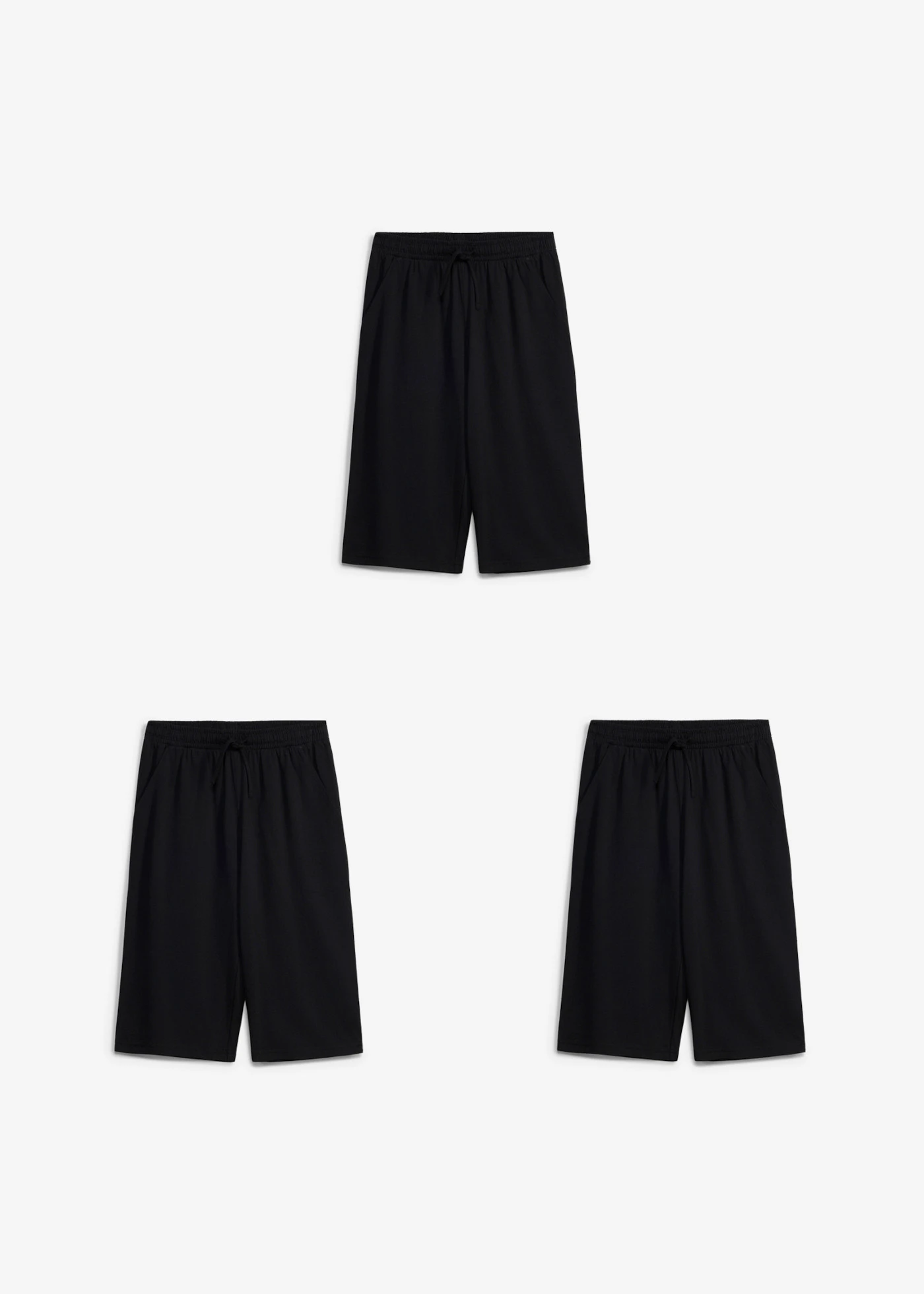 Lot de 3 bermudas en jersey 100% coton • noir + noir + noir • product-page.page-title-suffix