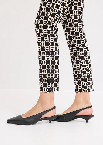 Pantalon 7/8 en bengaline extensible • noir-écru graphique • Boutique bonprix