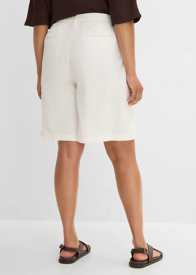 Short à pinces, Couleur: écru