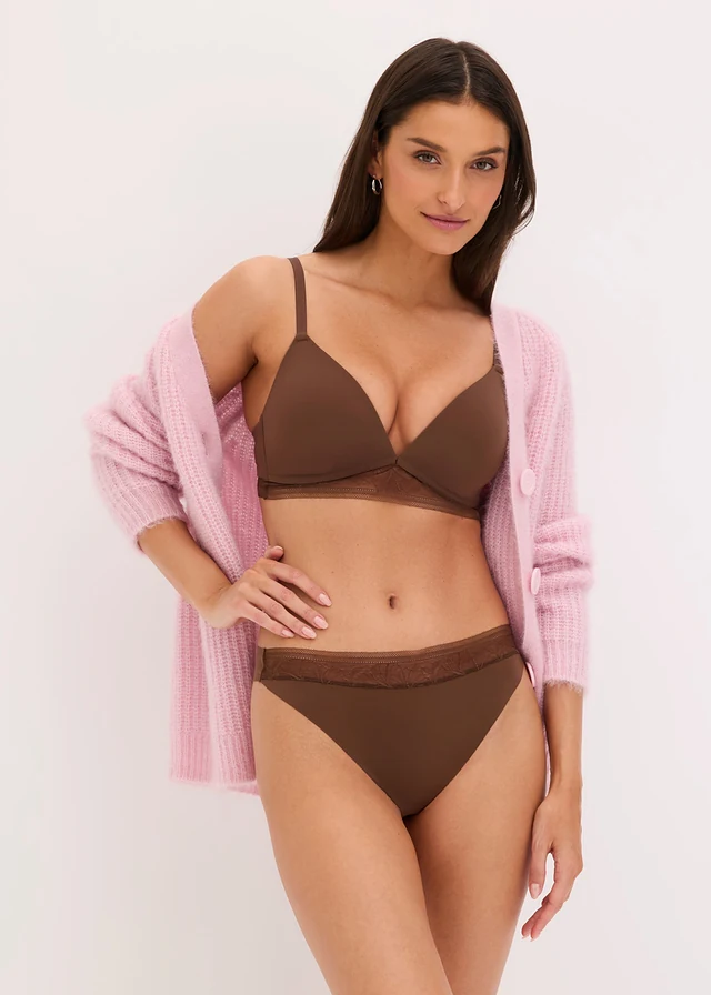 Voorgevormde bh zonder beugels, met naadloze cups • bruin • product-page.page-title-suffix