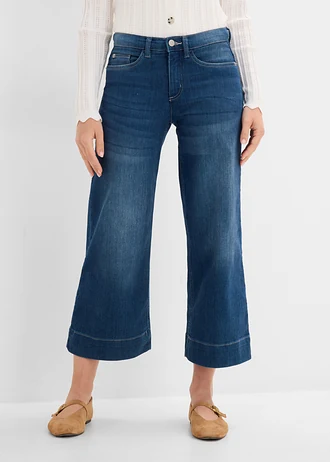 Ultra soft 7/8 jeans, culotte, Kleur: blauw used