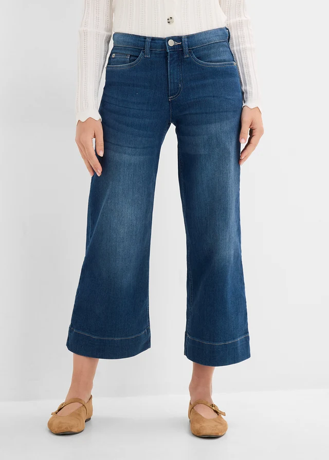 Jupe-culotte en jean ultra-doux • bleu used • product-page.page-title-suffix