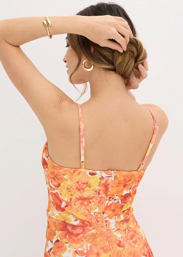 Robe à bretelles • blanc-orange floral • product-page.page-title-suffix