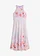 Midi jurk met drapering, Kleur: lichtpaars