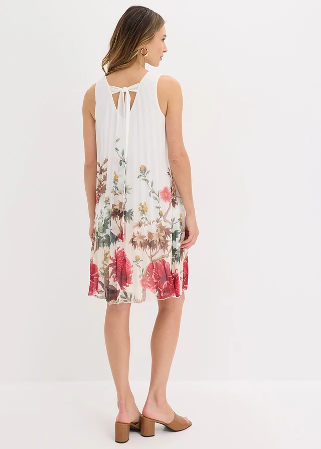 Rochie mini, culoare: alb cu flori
