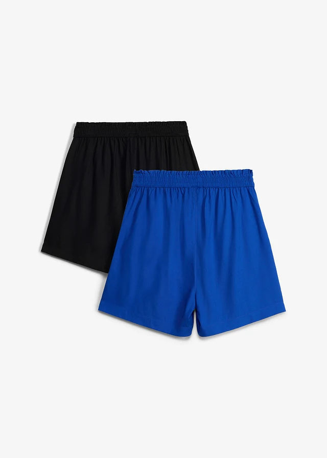 Instapshort van zachte viscose (set van 2) • zwart+kobaltblauw • product-page.page-title-suffix