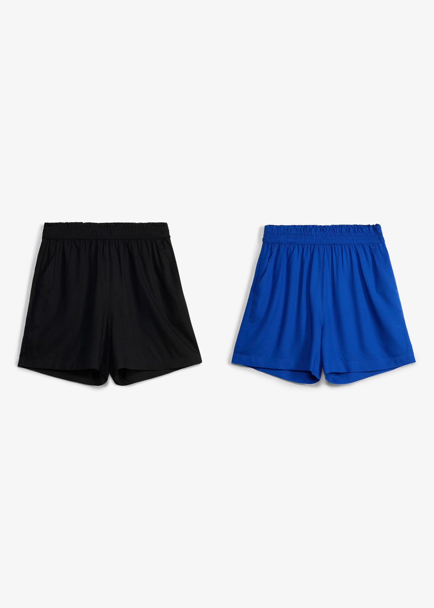 Instapshort van zachte viscose (set van 2) • zwart+kobaltblauw • product-page.page-title-suffix