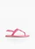 Sandales entredoigt, aspect tressé, Couleur: rose vif