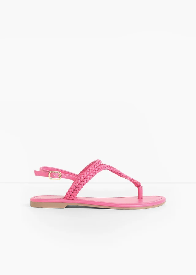 Teensandalen in gevlochten look • pink • bonprix online shop