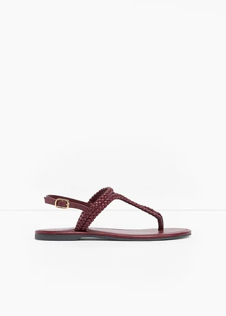 Teensandalen in gevlochten look • esdoornrood • bonprix online shop