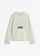 Sweater van puur biologisch katoen met puffprint, Kleur: kiezelgroen