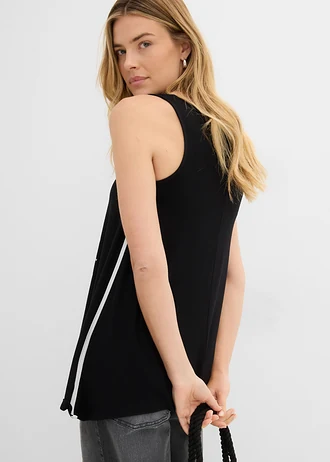 Top long imprimé • noir-blanc imprimé • Boutique bonprix