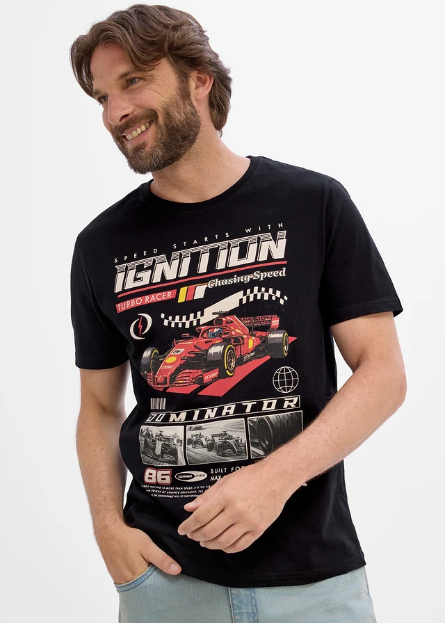 T-shirt 100% coton • noir • Boutique bonprix