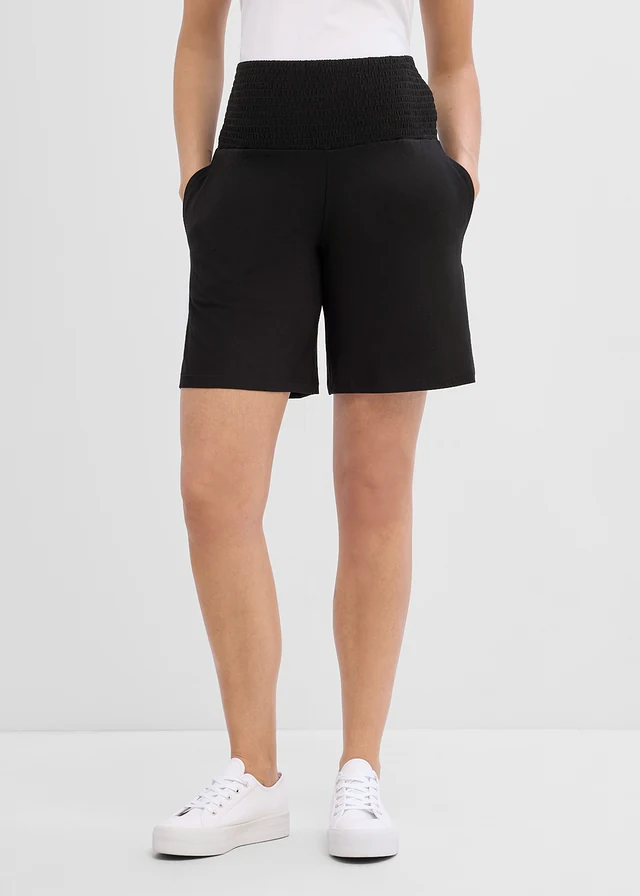 Lichte jersey short voor tijdens de zwangerschap en daarna (set van 2) • zwart • product-page.page-title-suffix
