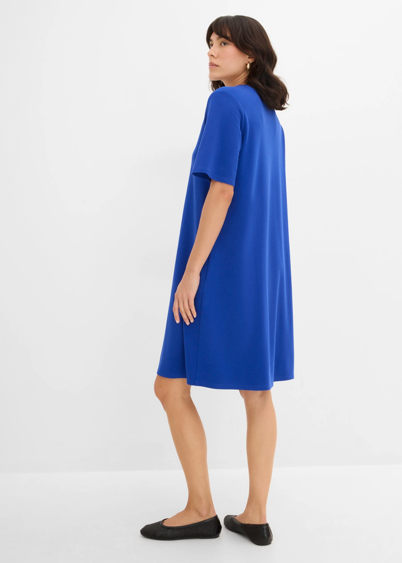 Robe en jersey, coupe trapèze • bleu cobalt • product-page.page-title-suffix