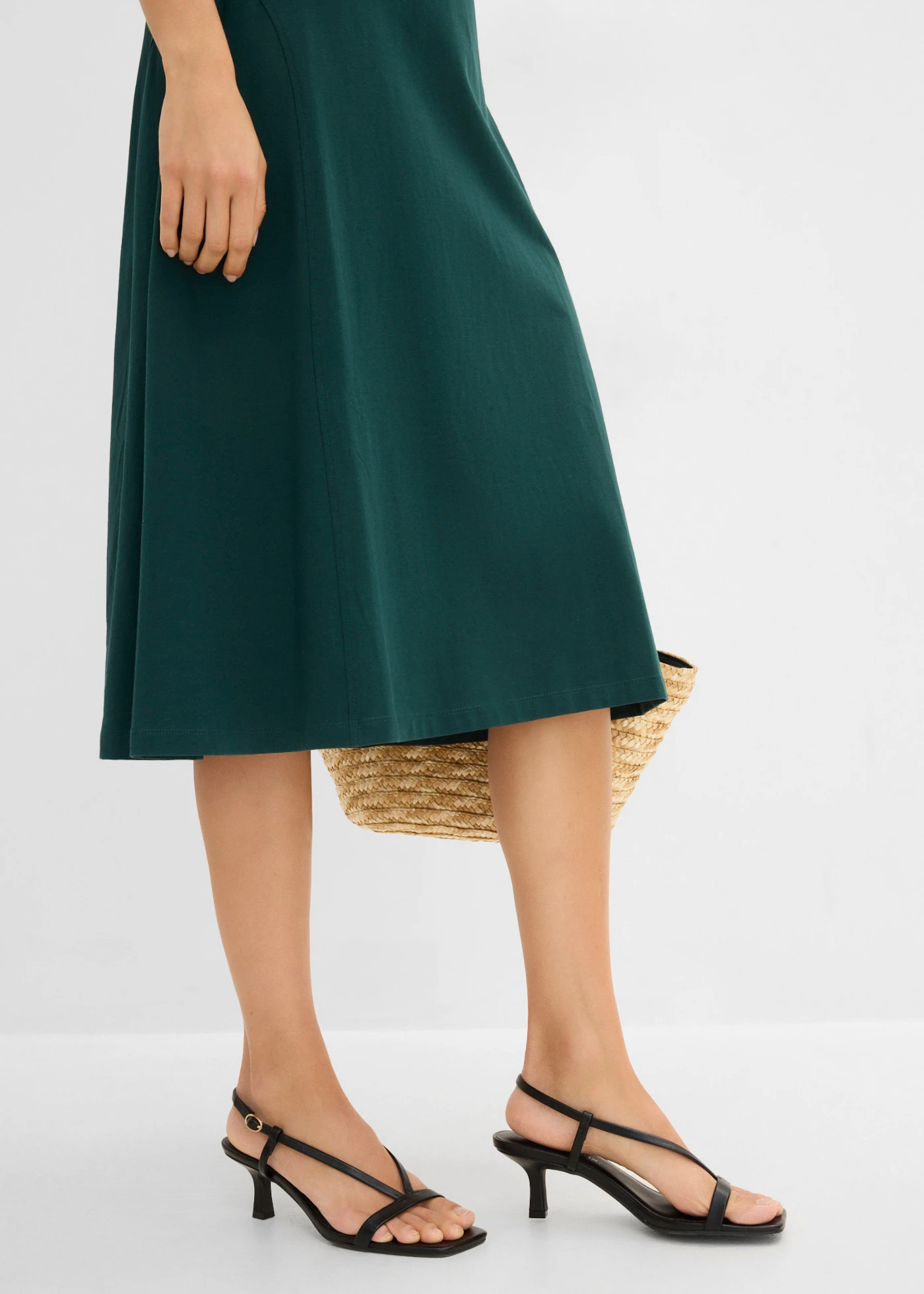 Rochie tricot • verde profund • magazin bonprix