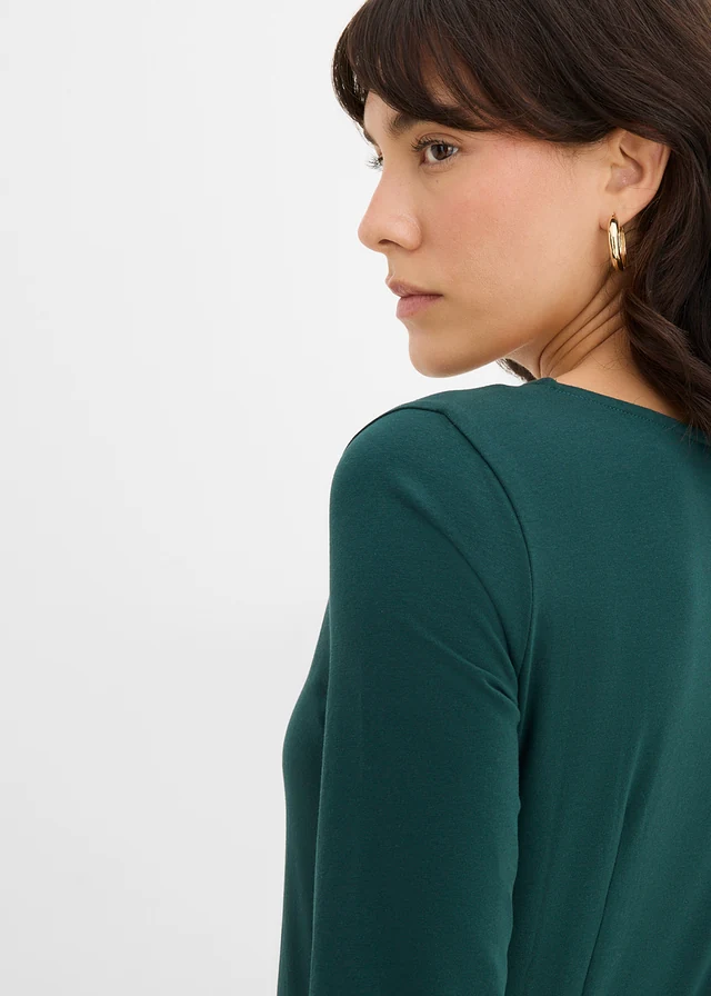 Rochie tricot • verde profund • magazin bonprix