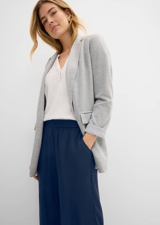 Pantalon 3/4 en viscose avec taille élastiquée • bleu foncé • product-page.page-title-suffix